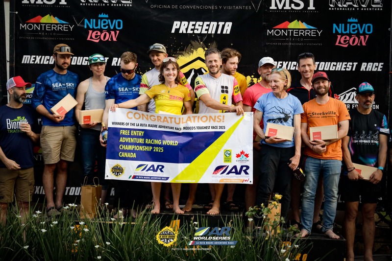The podium at La Ruta Madre AR in Mexico