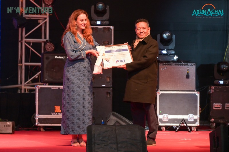 Heidi and Minister of Tourism Shri Pasang Dorjee Sona